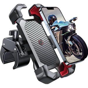 Motorcycle Phone Mount, [1s Auto Lock][100mph Military Anti-Shake]